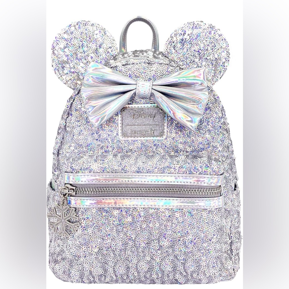 Loungefly X LASR Exclusive Disney Holographic Sequin Minnie Mini Backpack